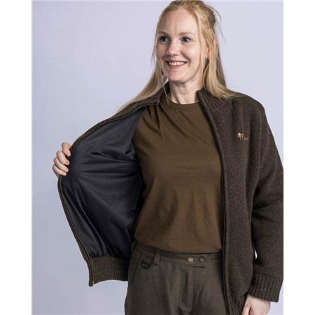 BLUZA DAMSKA PINEWOOD HURRICANE FULL ZIP - BRĄZOWY