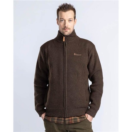 BLUZA MĘSKA PINEWOOD HURRICANE FULL ZIP - BRĄZOWY