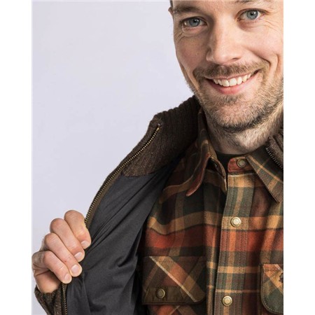 BLUZA MĘSKA PINEWOOD HURRICANE FULL ZIP - BRĄZOWY