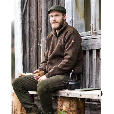 BLUZA MĘSKA PINEWOOD HURRICANE FULL ZIP - BRĄZOWY