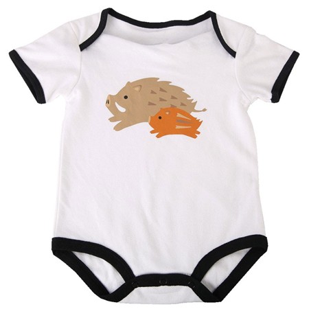 Body Bébé Treeland Sanglier T3002 - Blanc