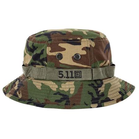 Bøllehat 5.11 Boonie - Woodland Kamouflage