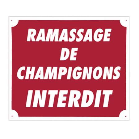 Bord Signaalisatie Europ Arm Ramassage De Champignons Interdit