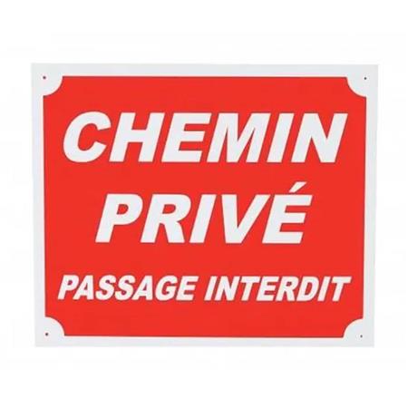 Bord Van Signaalgeving Januel Chemin Privé Passage Interdit Alu