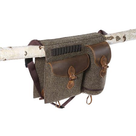 Borsa Da Appostamento Fritzmann In Feltro Di Lana Con Pelle