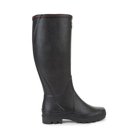 BOTAS MUJER LE CHAMEAU GIVERNY FORRADAS EN JERSEY - NEGRO