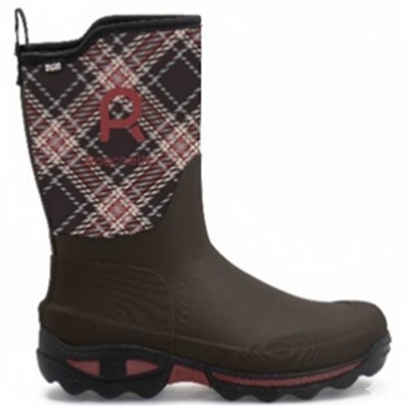 Botines Mixtos Rouchette Clean Garden Plaid - Rojo