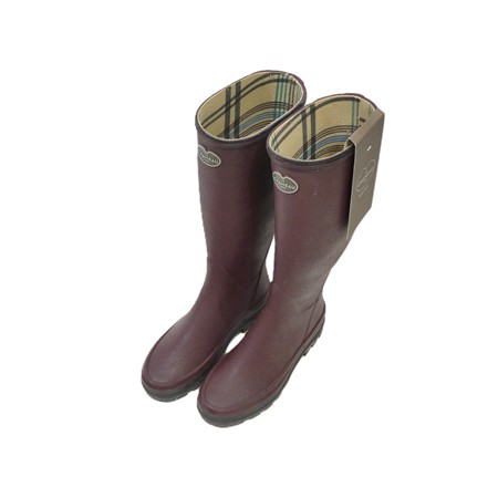 Bottes Femme Le Chameau Giverny Doublées Jersey - Bordeaux - 39 - M39
