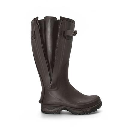 BOTTES HOMME CHASSE ROUCHETTE VENEUR NEO ZIP - MARRON