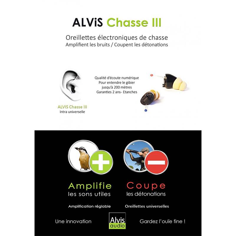 Oreillettes antibruit numériques Alvis Chasse III - Oreillettes et