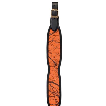 Bretelle Carabine Riserva Cuir - Noir/Orange Camo