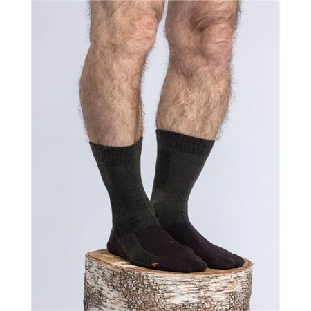 CALZE PINEWOOD TREKKING MERINO - VERT/MARRON