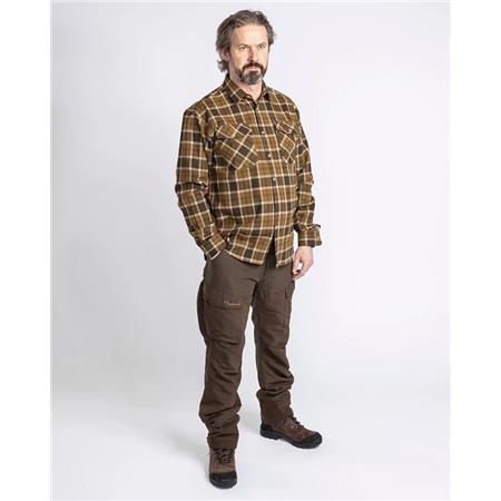 CĂMAȘĂ CU MÂNECI LUNGI PENTRU BĂRBAȚI PINEWOOD HÄRJEDALEN - MĂSLINIU ÎNCHIS/KAKI