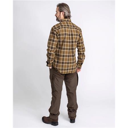 CĂMAȘĂ CU MÂNECI LUNGI PENTRU BĂRBAȚI PINEWOOD HÄRJEDALEN - MĂSLINIU ÎNCHIS/KAKI