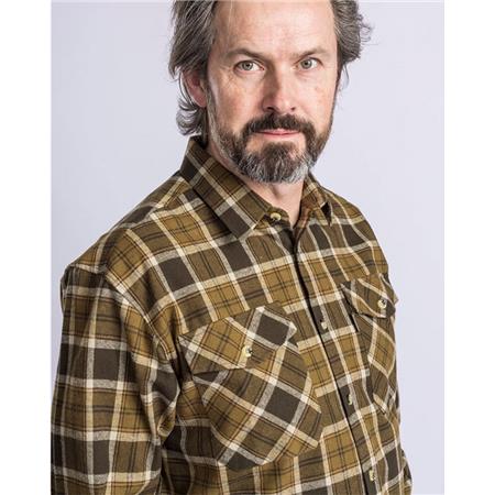 CĂMAȘĂ CU MÂNECI LUNGI PENTRU BĂRBAȚI PINEWOOD HÄRJEDALEN - MĂSLINIU ÎNCHIS/KAKI