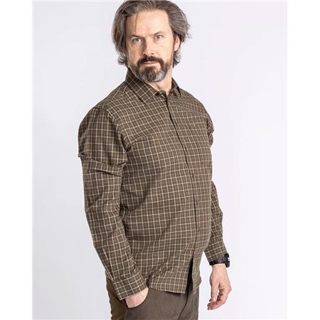 CĂMAȘĂ CU MÂNECI LUNGI PENTRU BĂRBAȚI PINEWOOD NYDALA GROUSE - VERDE