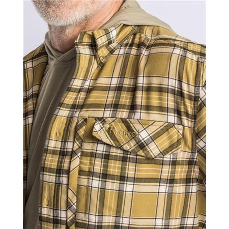 CĂMĂȘI CU MÂNECI LUNGI PENTRU BĂRBAȚI PINEWOOD ABISKO HIKING FLANNEL - FÂN AURIU