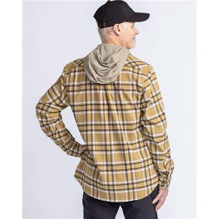 CĂMĂȘI CU MÂNECI LUNGI PENTRU BĂRBAȚI PINEWOOD ABISKO HIKING FLANNEL - FÂN AURIU
