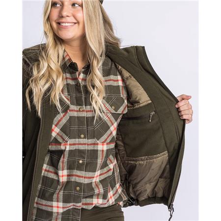 CAMICIA MANICHE LUNGHE DONNA PINEWOOD DOUGLAS W - VERDE/ROSSO