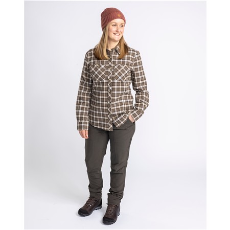 CAMICIA MANICHE LUNGHE DONNA PINEWOOD FELICIA W - VERDE/BIANCO
