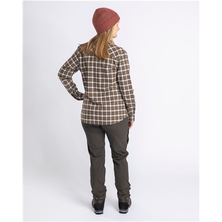 CAMICIA MANICHE LUNGHE DONNA PINEWOOD FELICIA W - VERDE/BIANCO