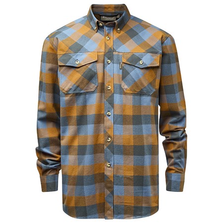 Camicia Maniche Lunghe Donna Pinewood Lumbo - Fudge/Bleu