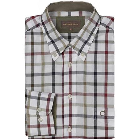 Camicia Maniche Lunghe Uomo Club Interchasse Sherlock - A Quadri Blu/Rosso