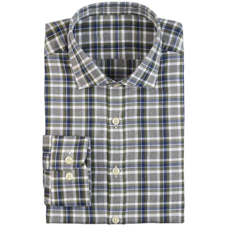 Camicia Maniche Lunghe Uomo Ligne Verney-Carron Cheverny - Kaki/Blu