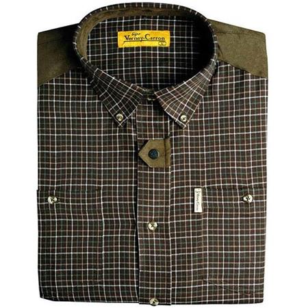 Camicia Maniche Lunghe Uomo Ligne Verney-Carron Vitry - Marrone/Verde