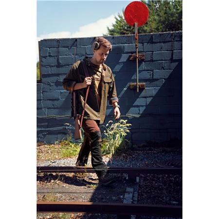 CAMICIA MANICHE LUNGHE UOMO REVERSIBILE HARKILA EIRIK - MEMBRANA- OLIVE/BORDEAUX