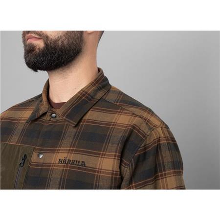CAMICIA MANICHE LUNGHE UOMO REVERSIBILE HARKILA EIRIK - MEMBRANA- OLIVE/BORDEAUX