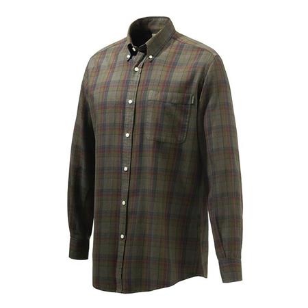 Camicia Maniche Lungo Uomo Beretta Wood Button Down Shirt Vert/Rouge