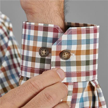 CAMICIA MANICHE LUNGO UOMO HARKILA MILFORD ROSSO CAMO