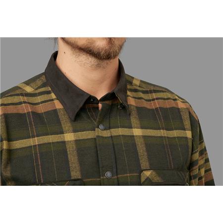 CAMICIA MANICHE LUNGO UOMO HARKILA PAJALA QUADRATI ARANCIONE