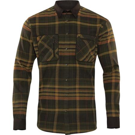 Camicia Maniche Lungo Uomo Harkila Pajala Quadrati Arancione