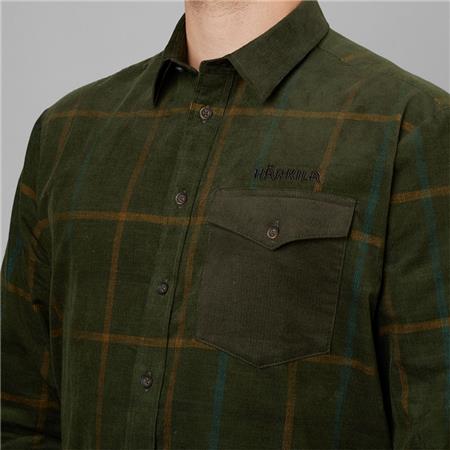 CAMICIA UOMO A MANICHE LUNGHE HARKILA KALDFJORD SAETTE - DE CUADROS COLOR VERDE SAUCE - VERDE SALICE A QUADRI