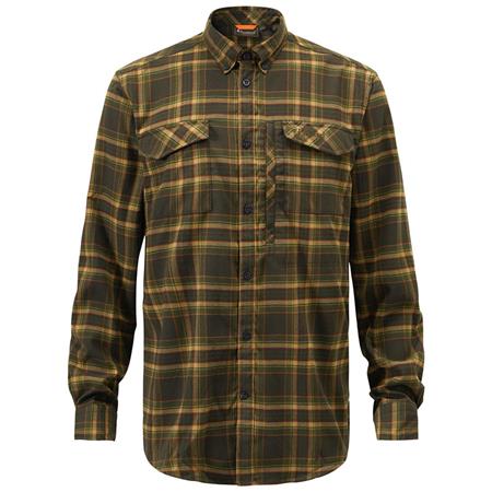 Camicie A Maniche Lunghe Uomo Pinewood Abisko Hiking Flannel - Moss Green