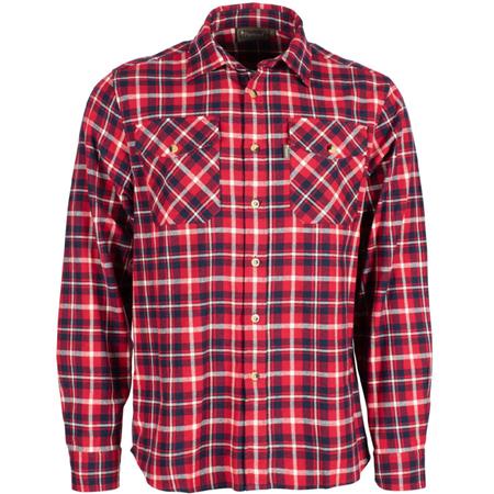 Camicie A Maniche Lunghe Uomo Pinewood Härjedalen - Red/Navy