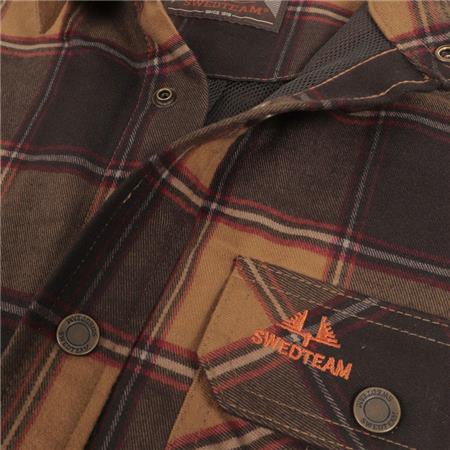 CAMICIE MANICHE LUNGHE UOMO SWEDTEAM CREST - DARK SAND