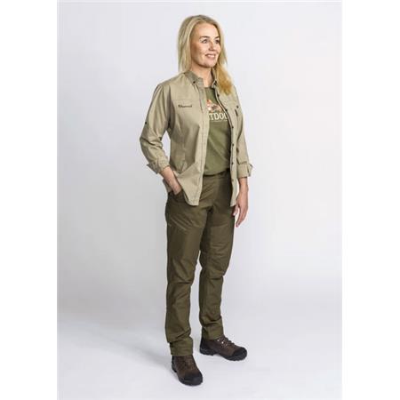 CAMISA DE HOMBRE PINEWOOD TIVEDEN TC-STRETCH INSECTSAFE - CAQUI