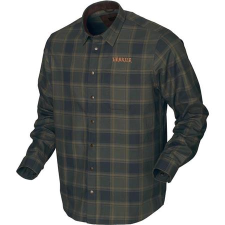 Camisa De Manga Larga Hombre Harkila Metso Active - Cuadros Verde/Azul Noche