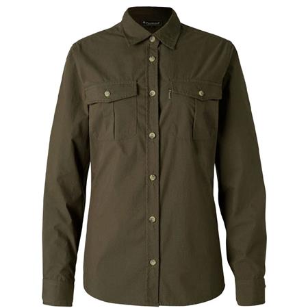 Camisa De Manga Larga Mujer Pinewood Safari L/S - Moss Green
