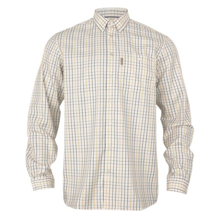 Camisa De Manga Larga Para Hombre Harkila De Lana Haywood - Arrowwood Amarillo A Cuadros