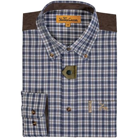 Camisa De Manga Larga Para Hombre Ligne Verney-Carron Tetras - Bleu/Marron
