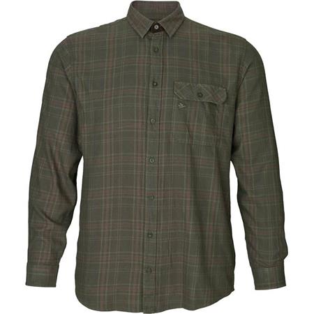 Camisa De Manga Larga Para Hombre Seeland Range - Cuadros Verdes