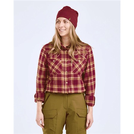 CAMISA DE MANGA LARGA PARA MUJER PINEWOOD HÄRJEDALEN - BURGUNDY/OLIVE GREEN