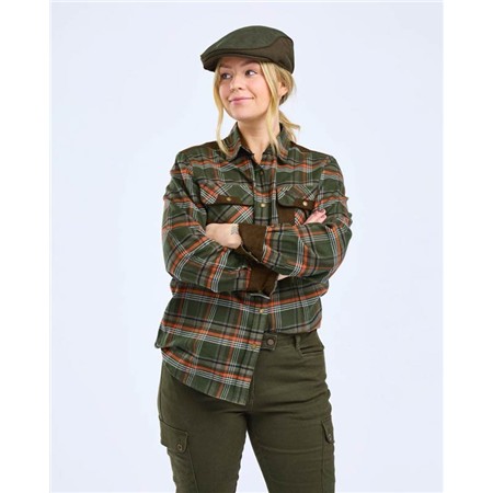 CAMISA DE MANGA LARGA PARA MUJER PINEWOOD PRESTWICK EXCLUSIVE - GREEN/BURNED ORANGE