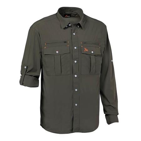 Camisa De Mangas Compridas Homem Ligne Verney-Carron Antitic Caqui