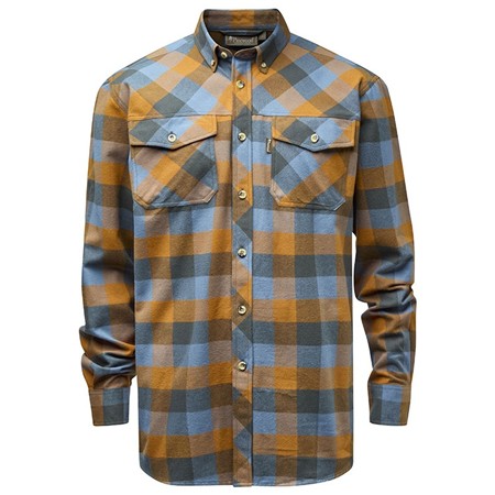 Camisa De Mangas Compridas Para Mulher Pinewood Lumbo - Fudge/Bleu