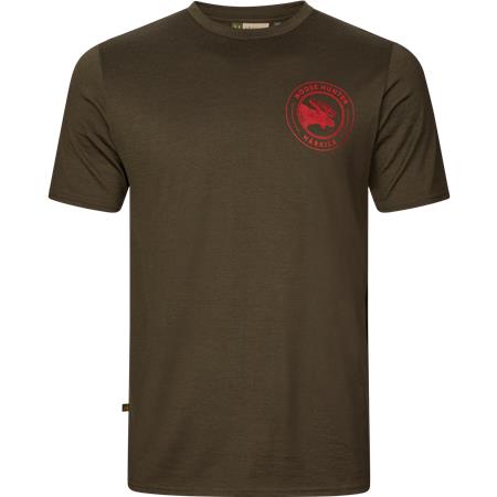 Camisa De Mangas Curtas Para Homem Harkila Game S/S - Willow Green Moose